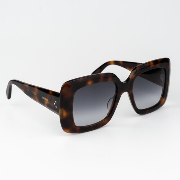 Celine 3 DOTS Women Sunglasses Havana Gradient Smoke Geometric CL40263I 53B - Picture 3 of 12